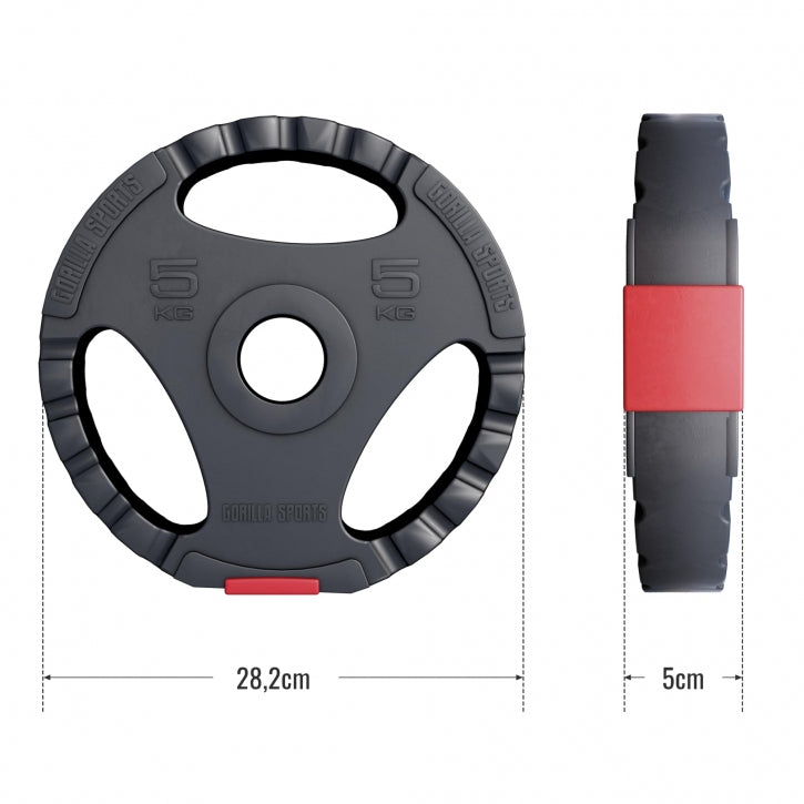 Tri Grip vinilinis svorio diskas 5 kg 50 mm