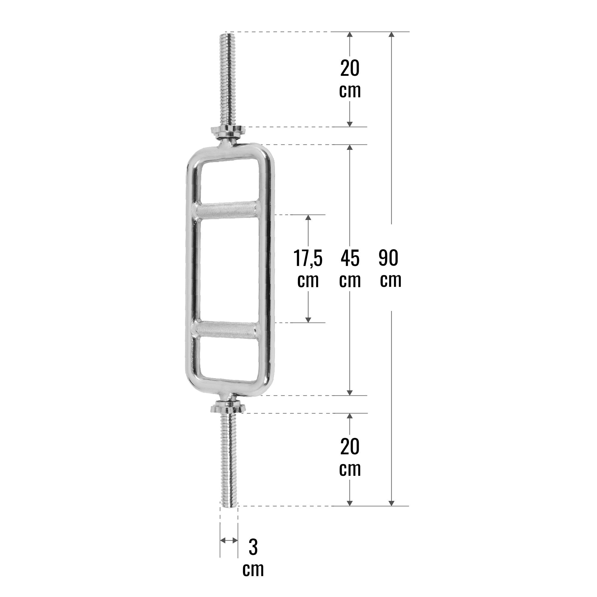 Tricepso grifo rinkinys 35 kg su viniliniais svoriais