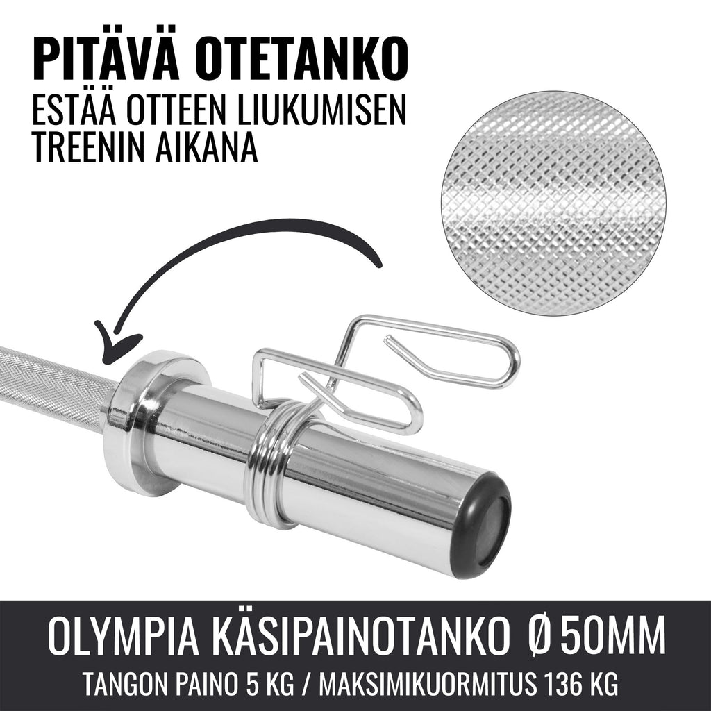 Olimpinis EZ lenktas grifas ir hantelių grifų rinkinys 75 kg