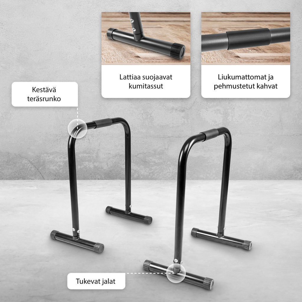 Lygiagretės / atramos namams 73 cm kūno svorio treniruotėms