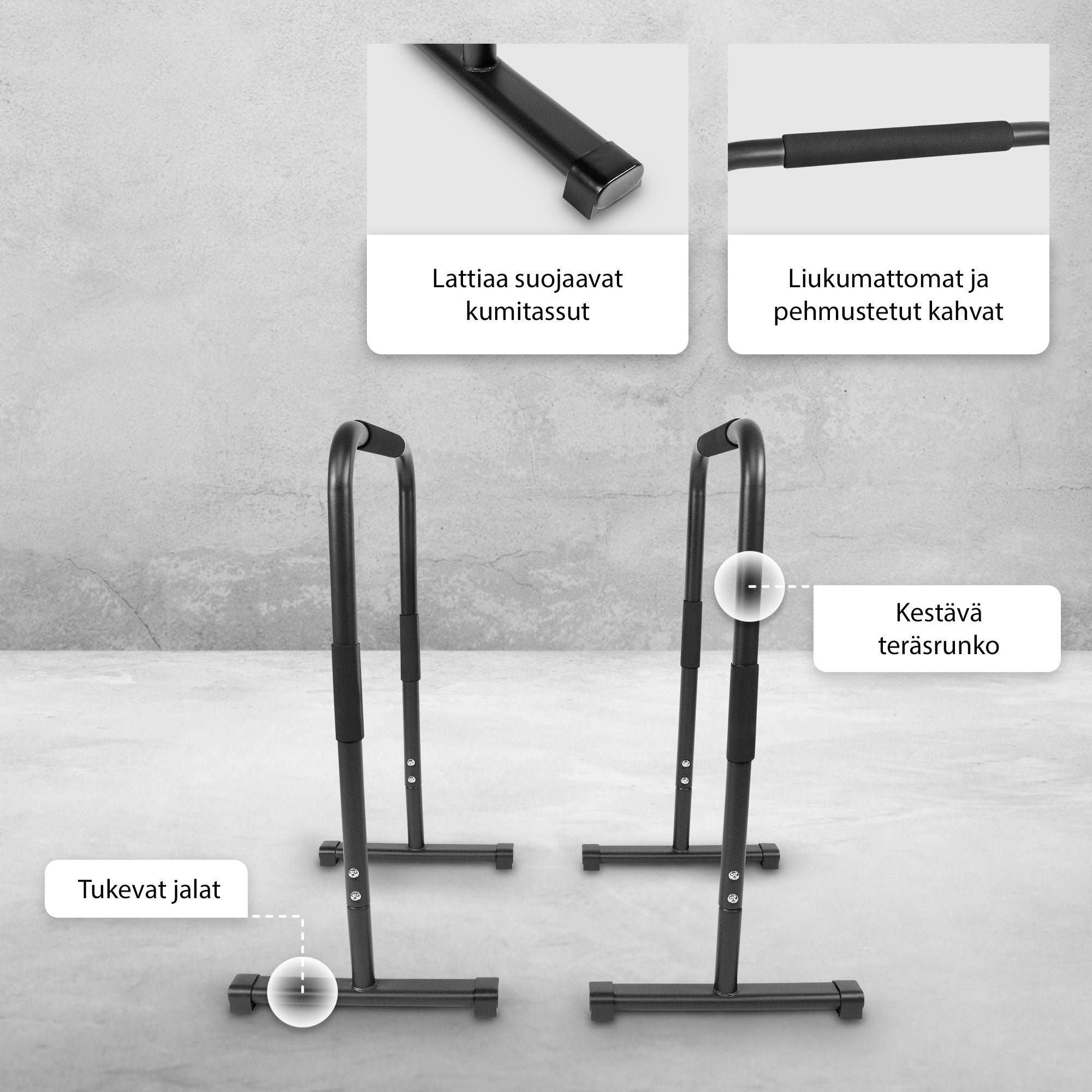 Lygiagretės / atraminiai stovai namams 94 cm kūno svorio treniruotėms