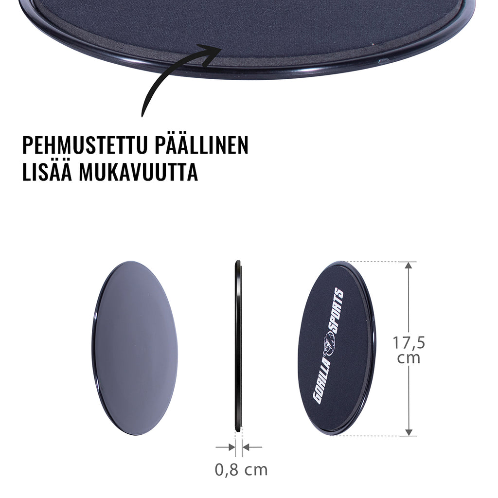 Slydimo diskai su laikymo maišeliu, 2 vnt.
