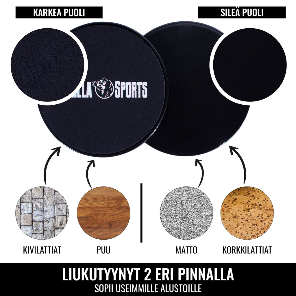 Slydimo diskai su laikymo maišeliu, 2 vnt.