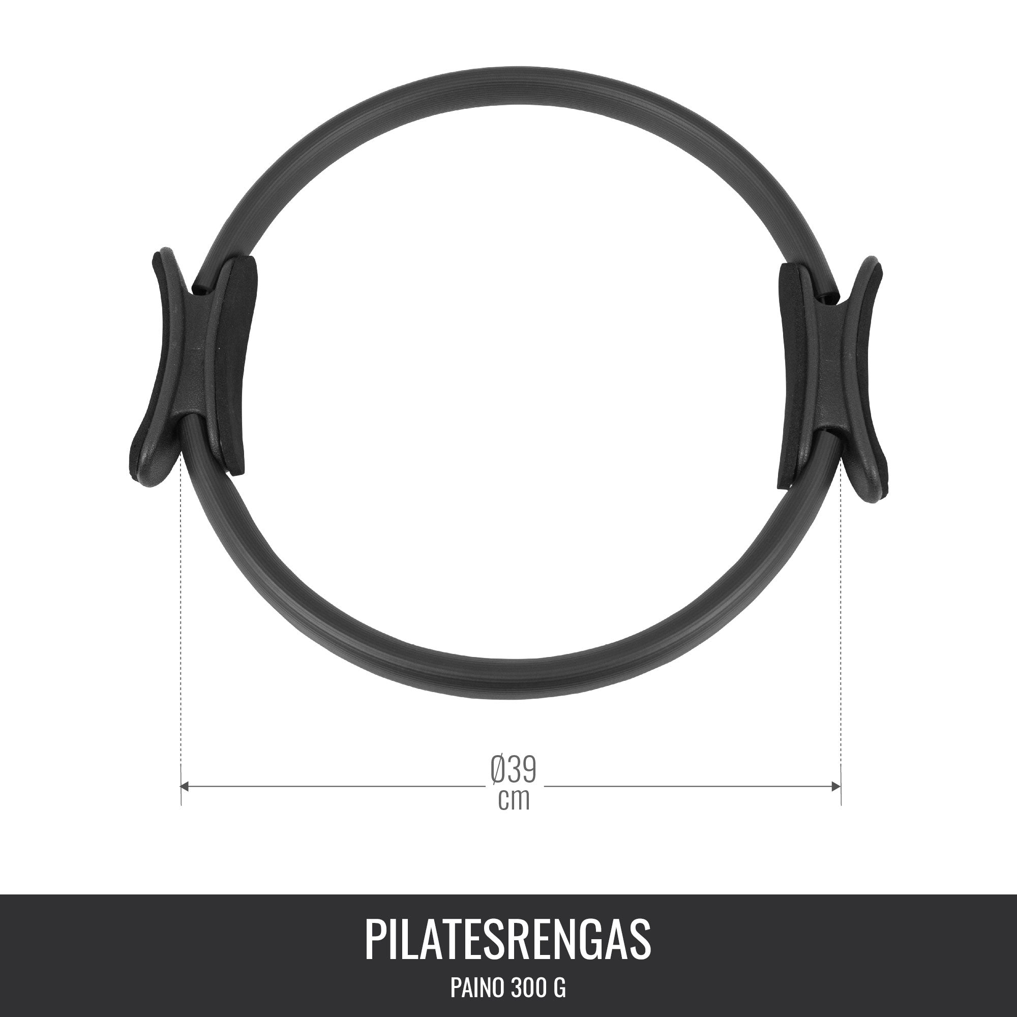 Pilateso žiedas 39 cm su ergonomiškomis rankenomis