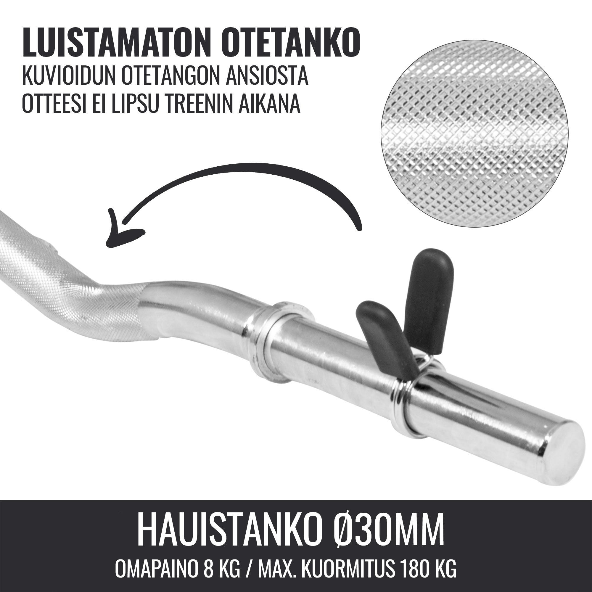 Grifų rinkinys 30 mm su spyruokliniais užraktais, 4 grifai