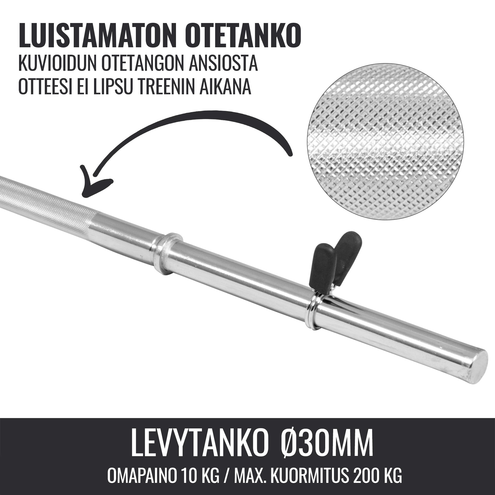 Grifų rinkinys 30 mm su spyruokliniais užraktais, 4 grifai