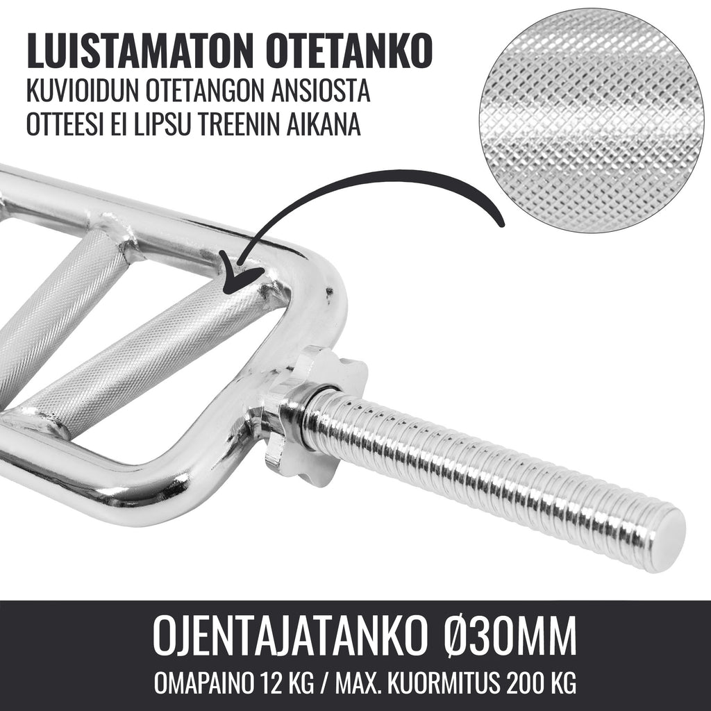 Tricepso grifas su įstrižomis rankenomis ir srieginiais užraktais