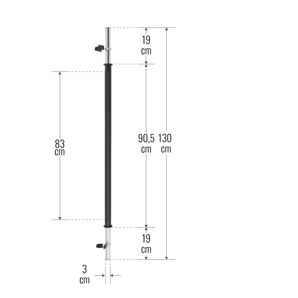 Aerobika štanga su spyruokliniais užraktais 130 cm