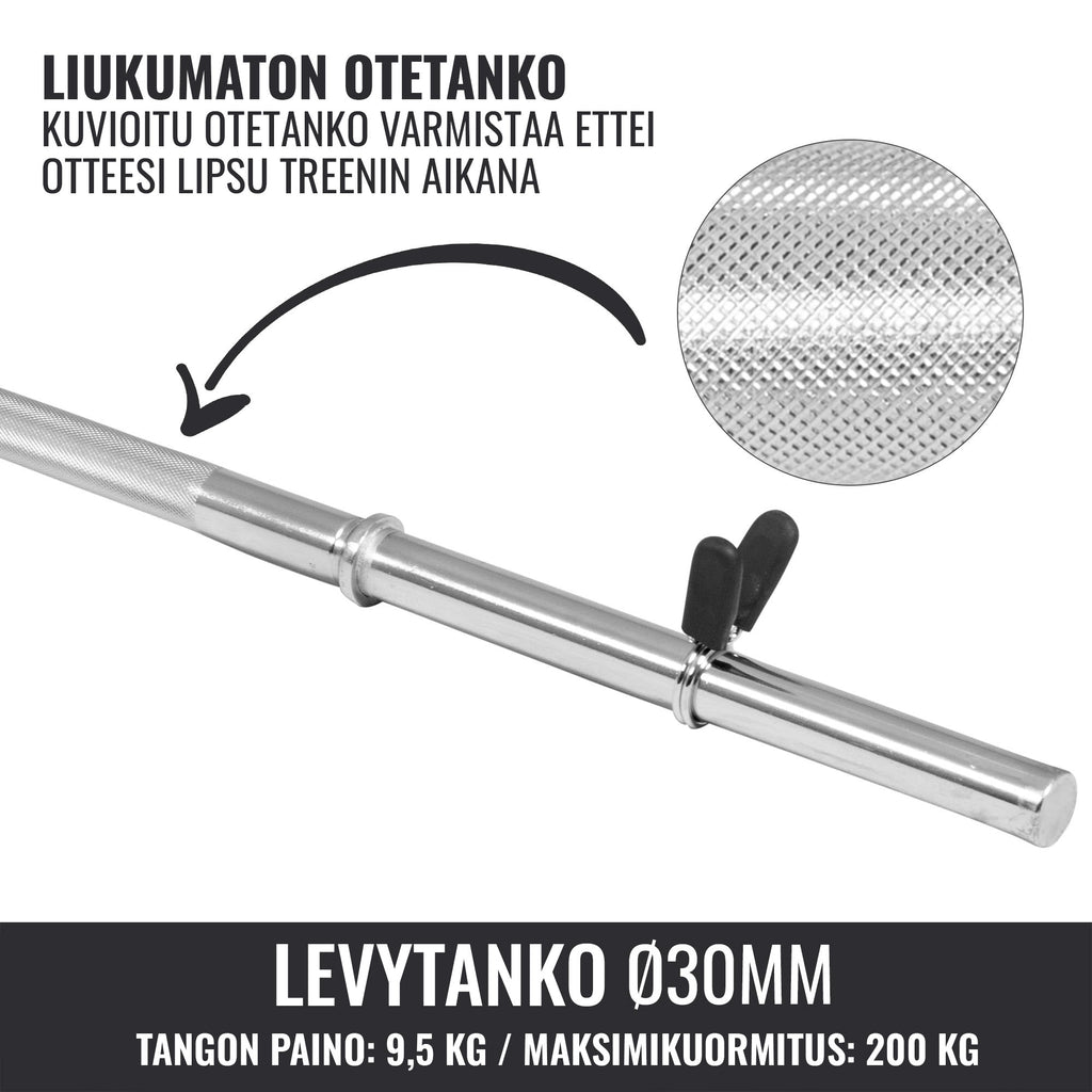 Tiesus štangos grifas 150 cm su spyruokliniais užraktais