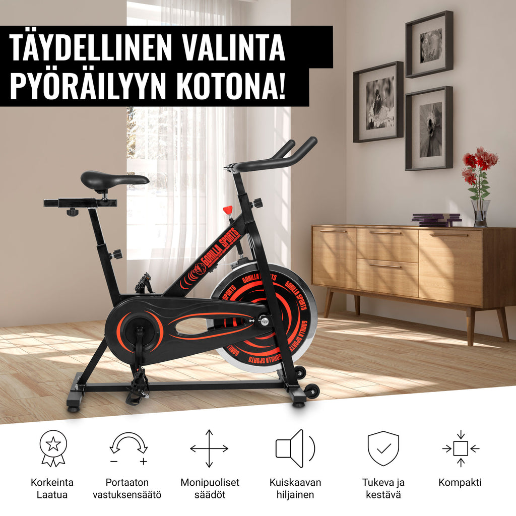 Reguliuojamas spinning dviratis su 13 kg smagračiu