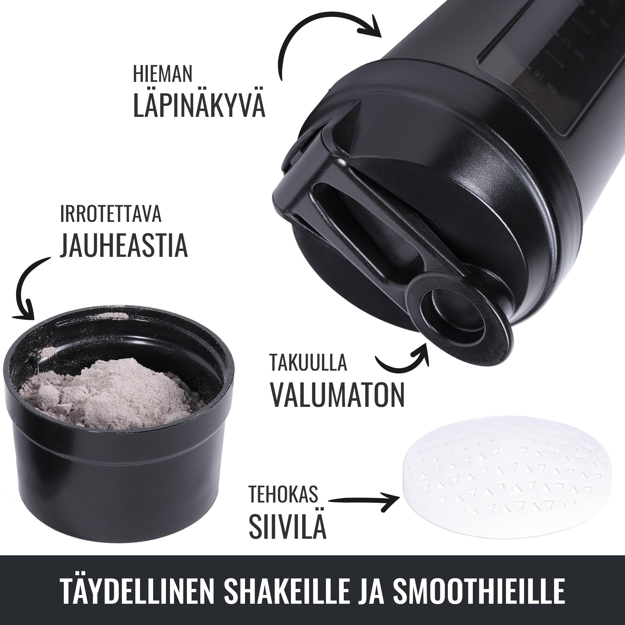 Plaktuvė su miltelių skyreliu 500 ml