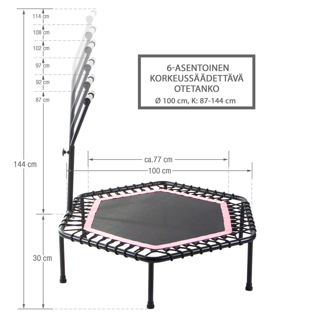 Fitneso batutas 100 cm su laikymo rankena