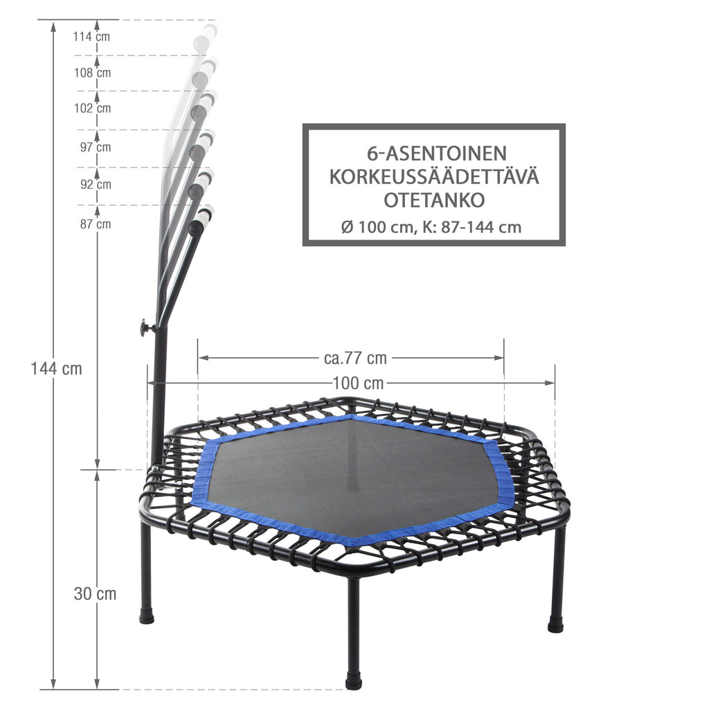 Fitnesas batutas 100 cm su rankena