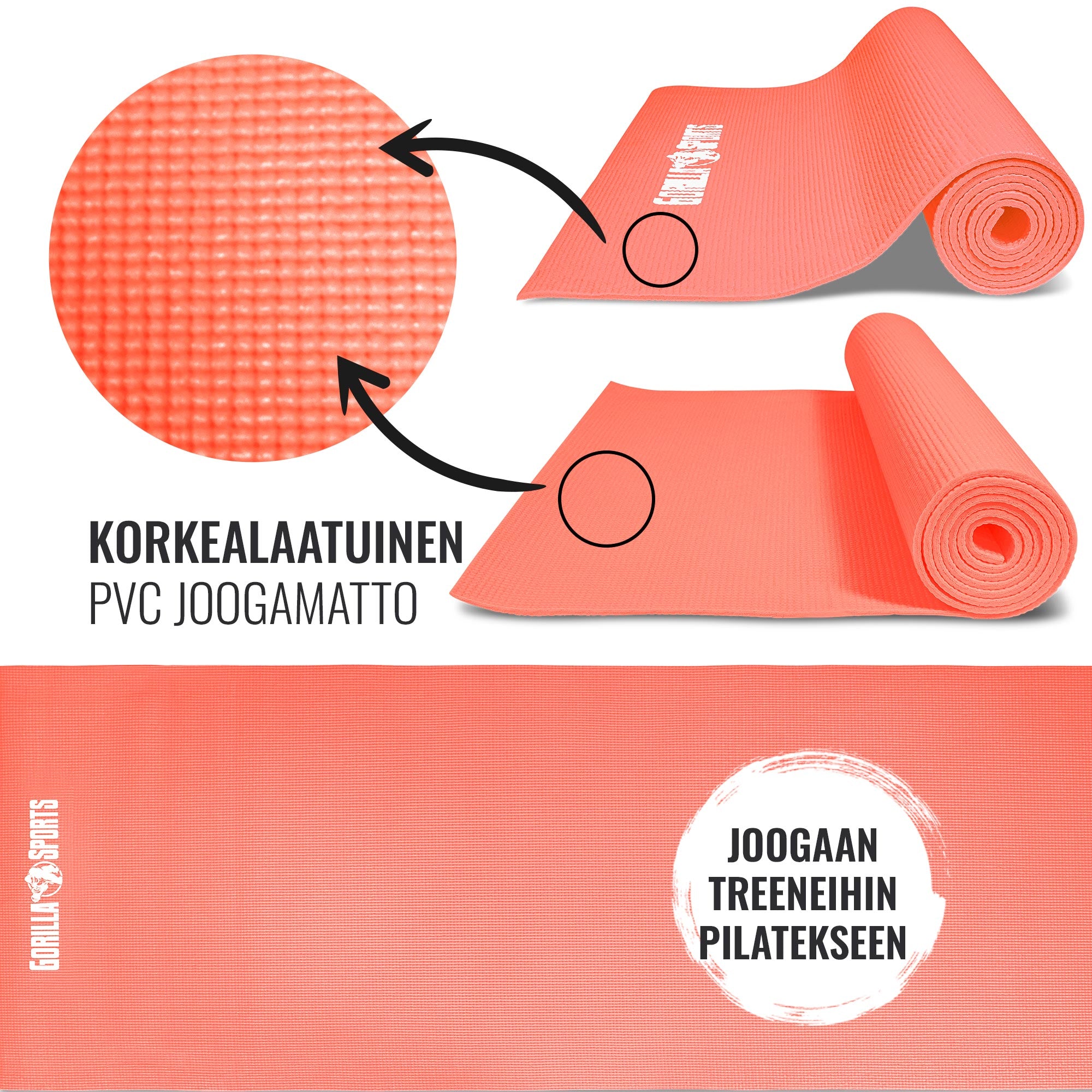 Jogos kilimėlis 5 mm 180 x 60 cm su nešiojimo diržu