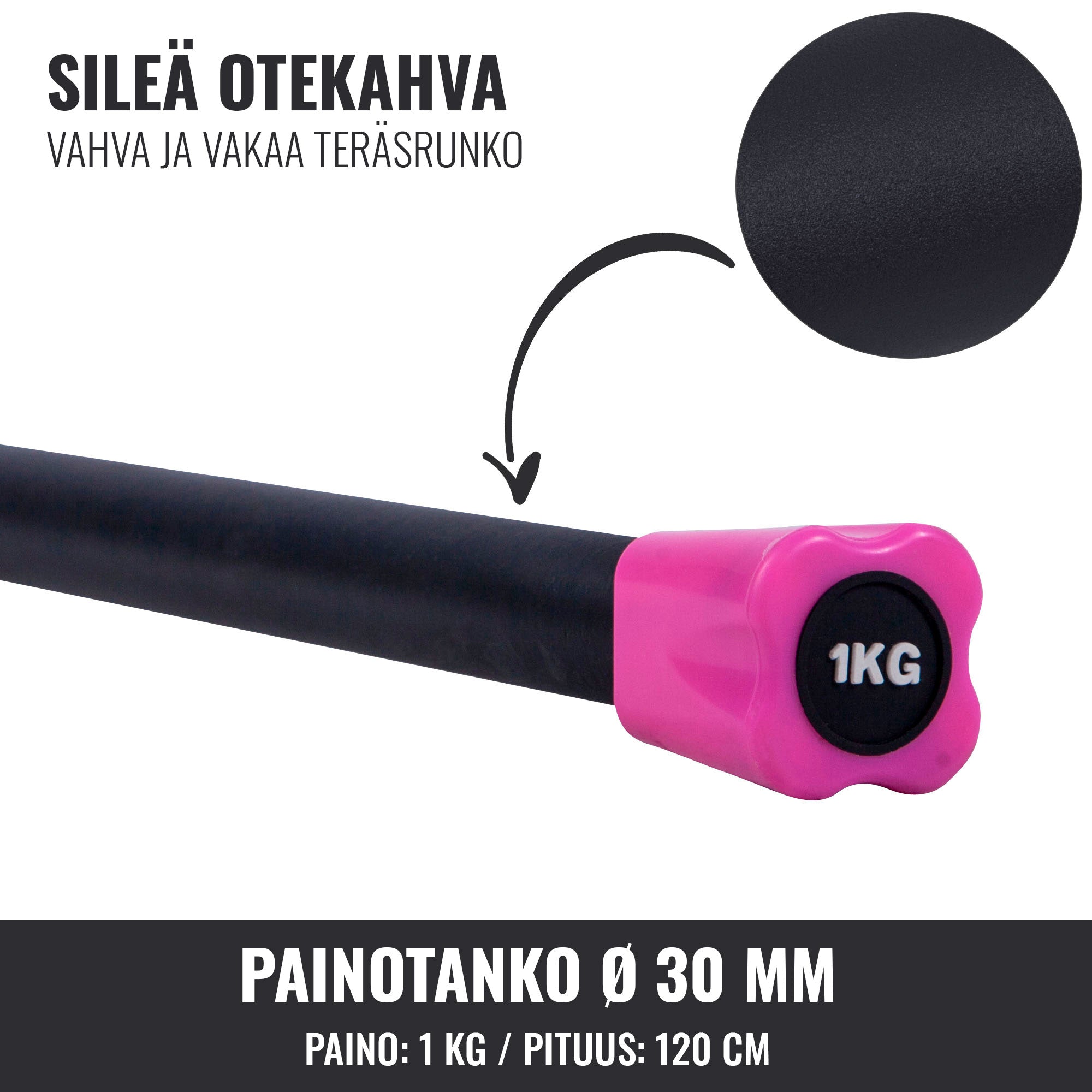 Aerobika Bar 1–10 kg – fiksuoto svorio grupinių treniruočių štanga