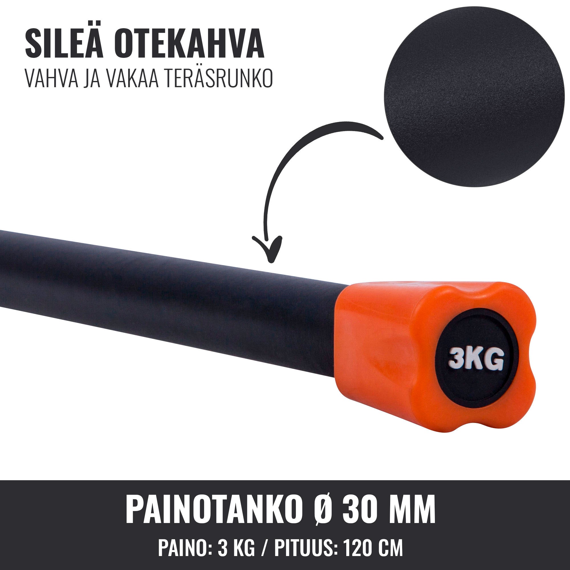 Aerobika Bar 1–10 kg – fiksuoto svorio grupinių treniruočių štanga