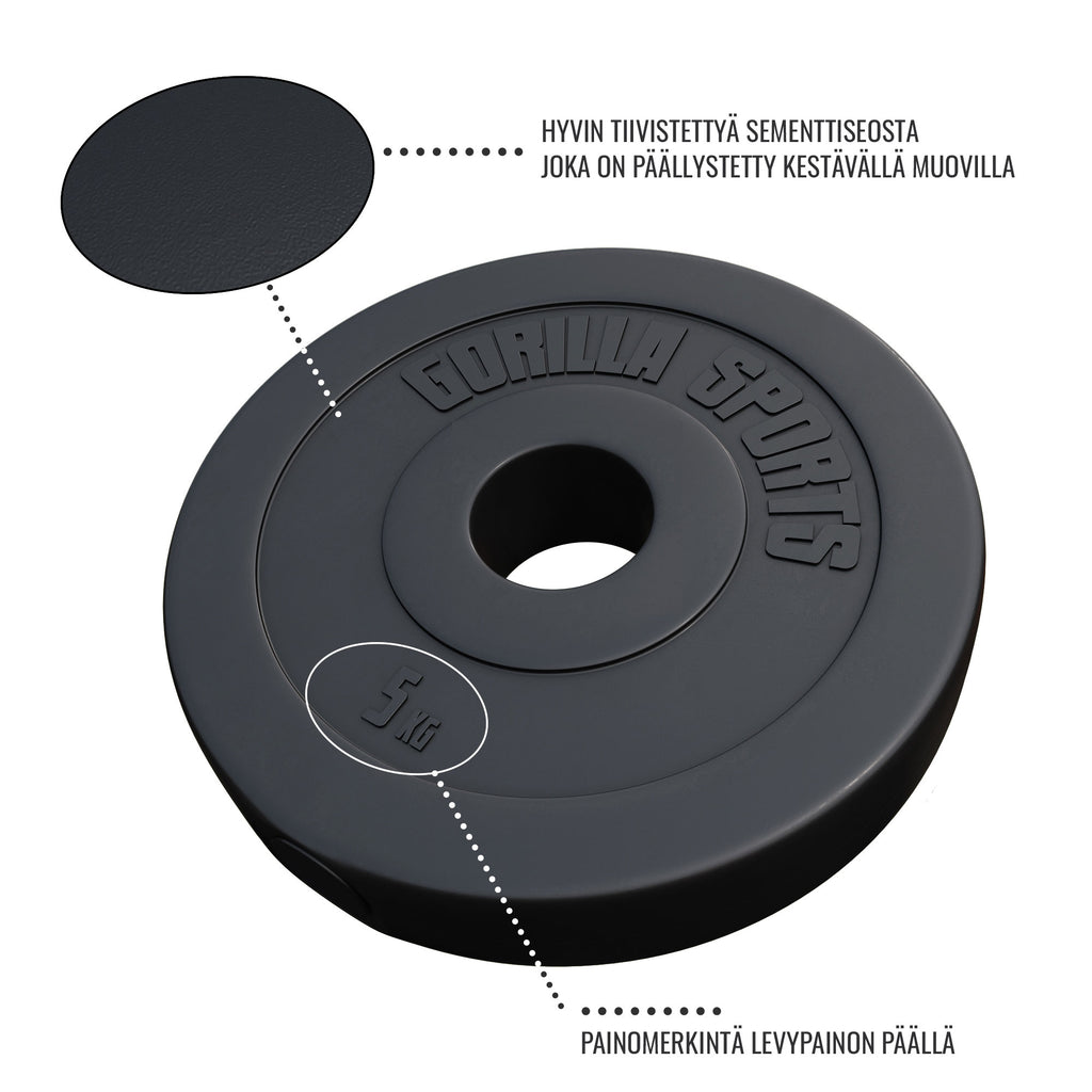 Vinilu dengtas svorio diskas 5 kg 50 mm