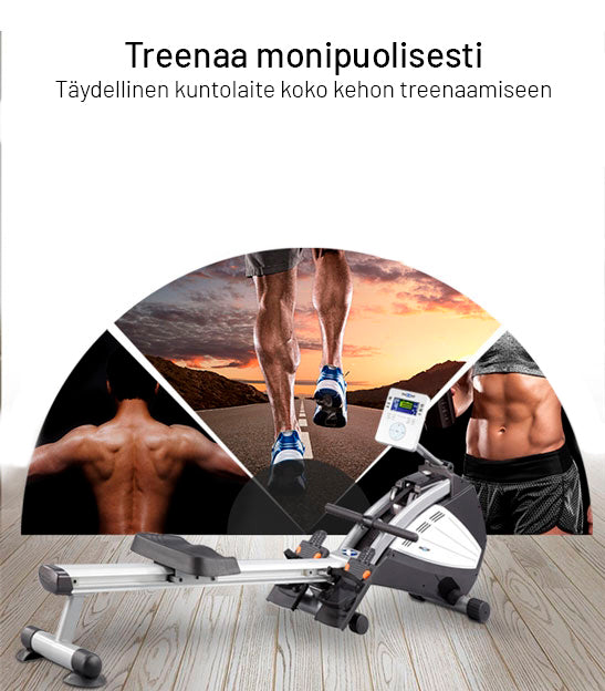 8.1 sulankstomas irklavimo treniruoklis su oro ir magnetiniu pasipriešinimu