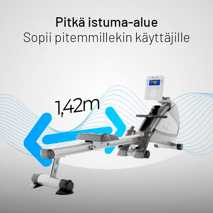 8.1 sulankstomas irklavimo treniruoklis su oro ir magnetiniu pasipriešinimu