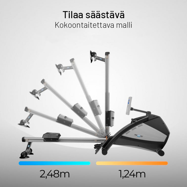 8.1 sulankstomas irklavimo treniruoklis su oro ir magnetiniu pasipriešinimu