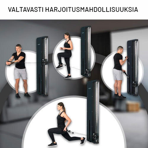 SmartGym H1 sieninė skriemulių sistema su 60 kg svorių bloku