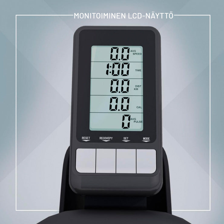 Treniruoklis dviratis S1 su LCD ekranu ir 18 kg smagračiu