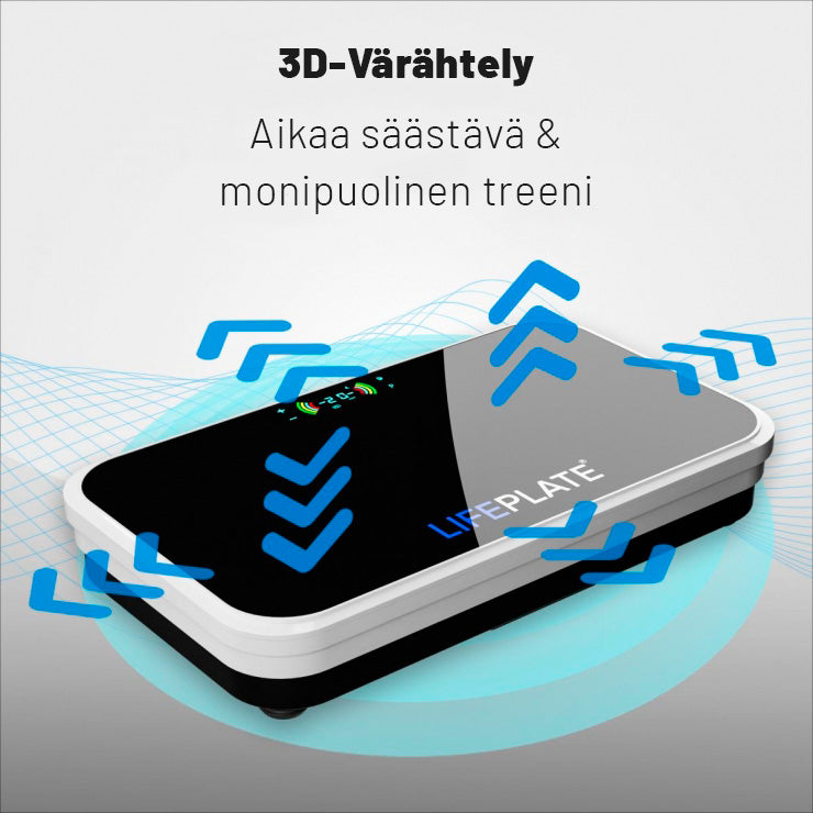 LifePlate 2.0 vibracinė platforma su pasipriešinimo diržais