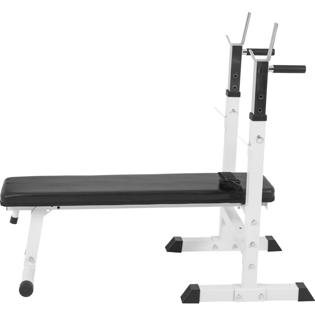 Reguliuojamas svorių kilnojimo suoliukas su 100 kg svorių rinkiniu