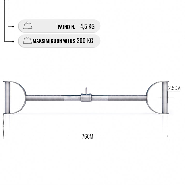 Tiesus Shovel handle skriemulių sistemai 76 cm