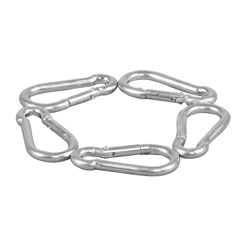 Karabinai 7 cm iš chromuoto plieno, 5 kpl