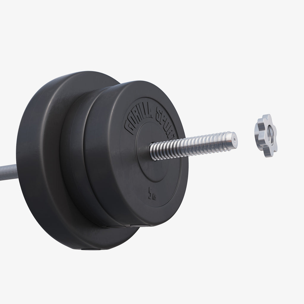 Vinilinis štangos rinkinys 100 kg su tiesiu ir EZ grifu