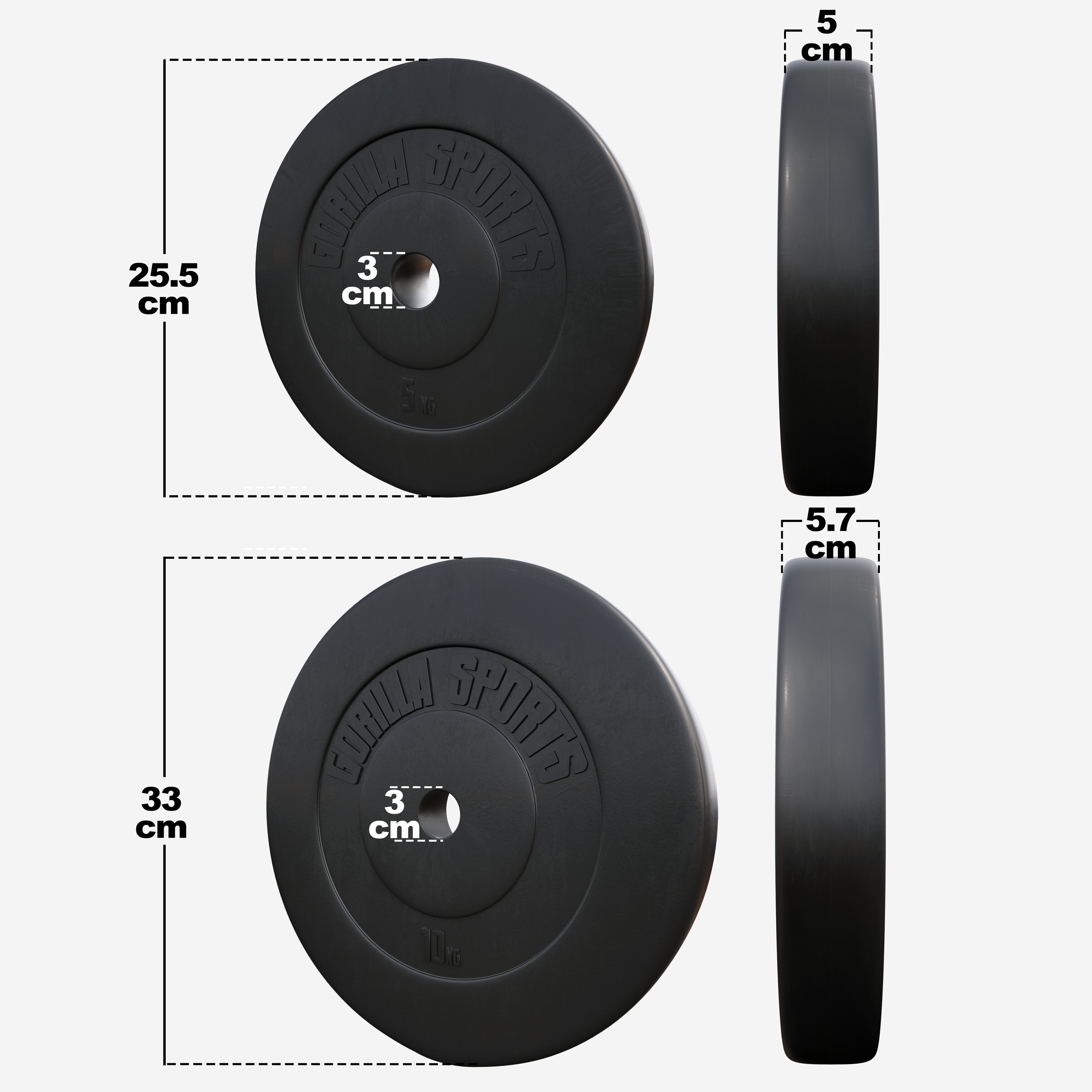 Vinilinis svorių diskų rinkinys 30 kg 30 mm