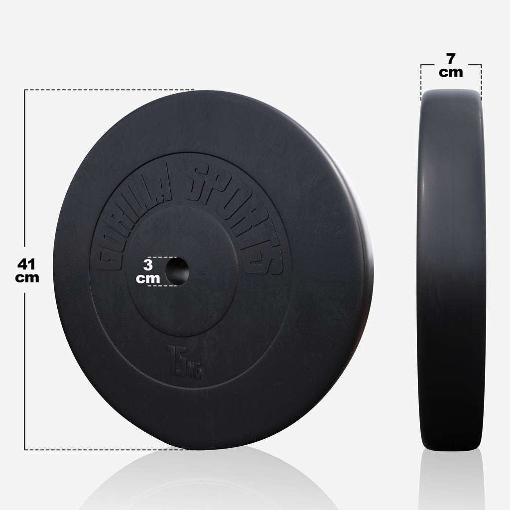 Viniliniai svorių diskai 2 x 15 kg, 30 mm