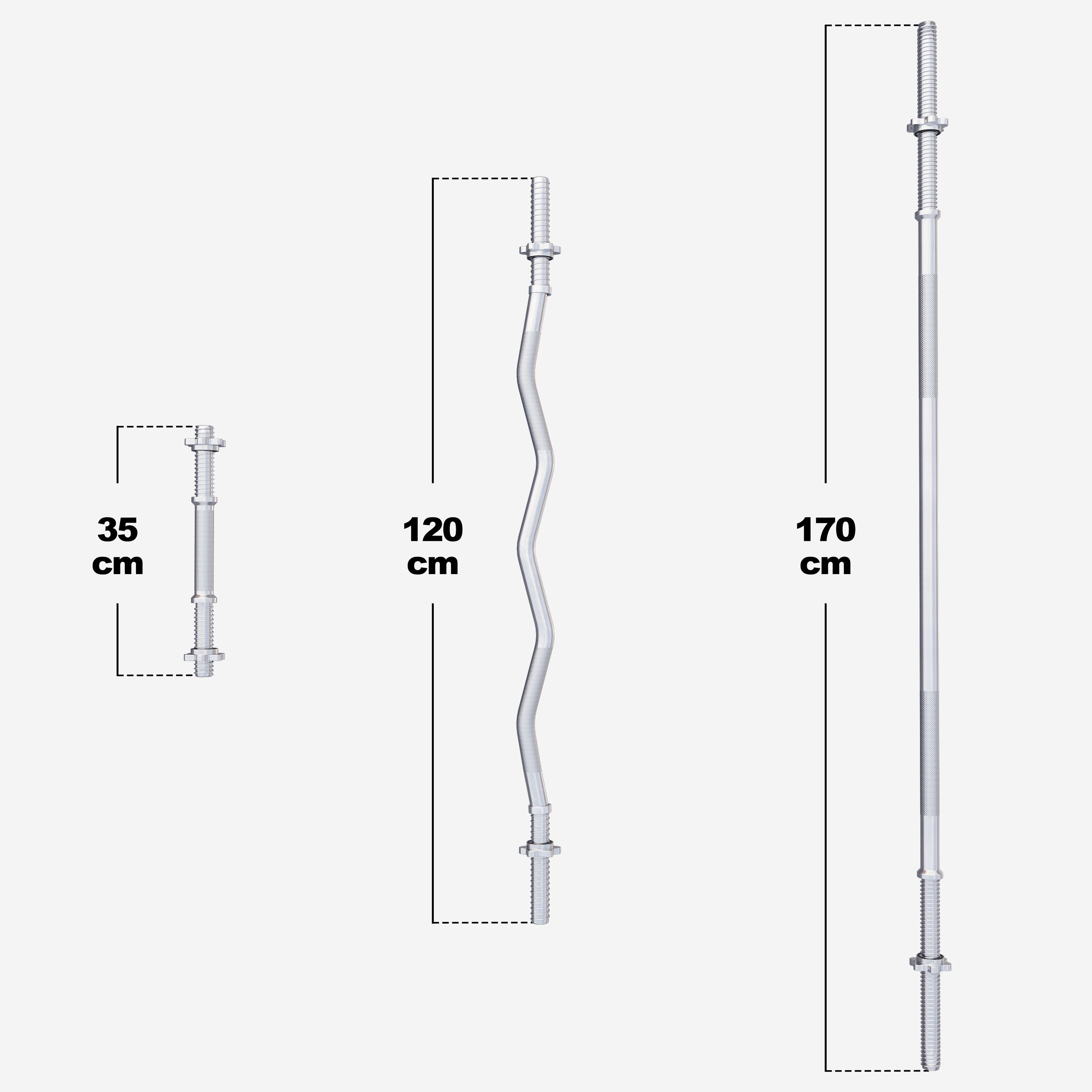 Vinilinis Tri Grip štangos rinkinys 100 kg