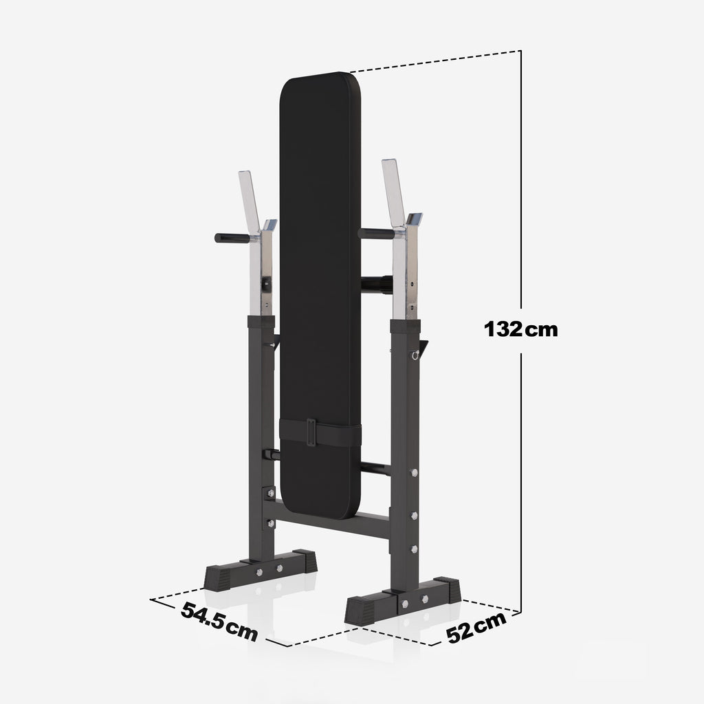 Reguliuojamas svorių suoliukas ir 40 kg štangos rinkinys
