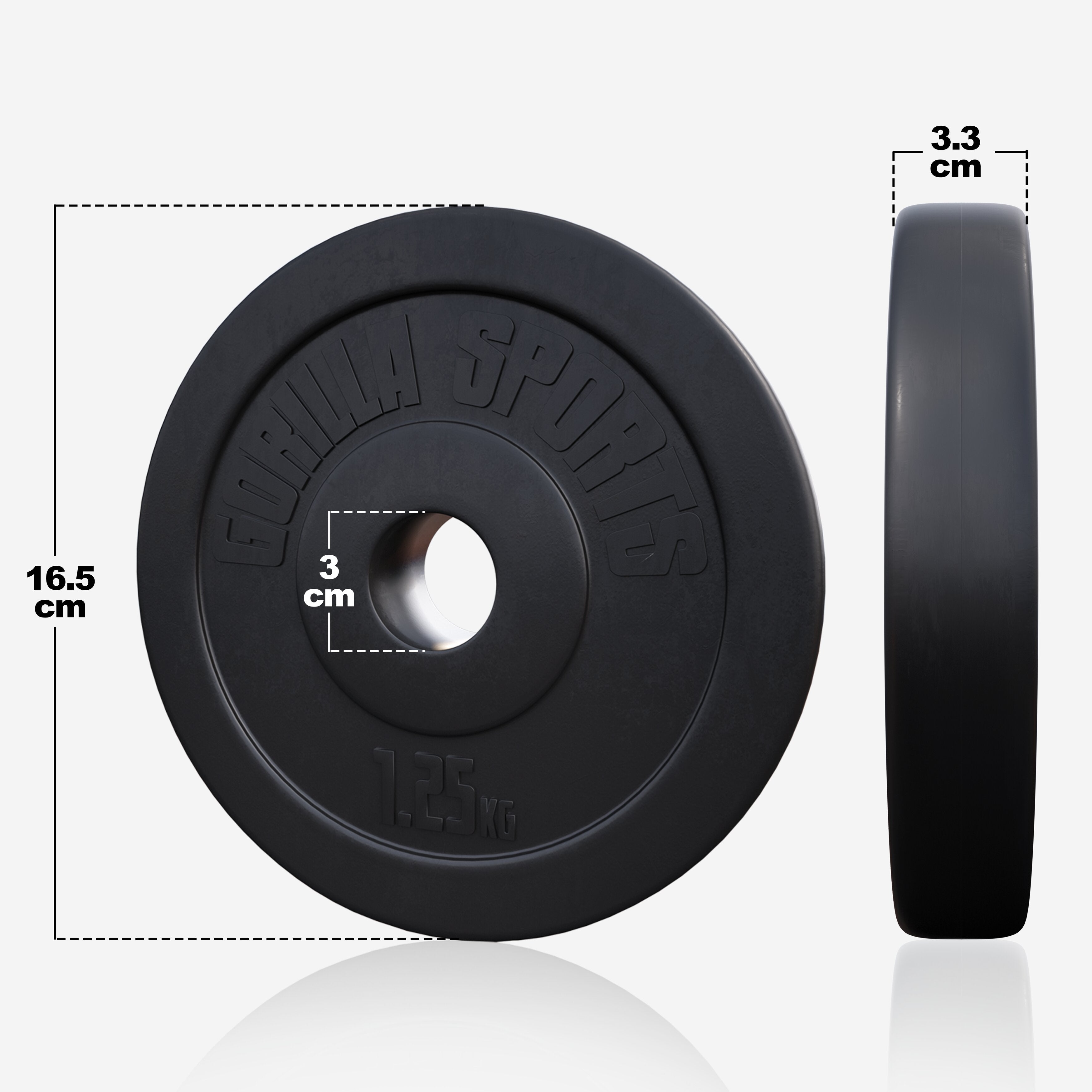 Vinilu dengtas svorio diskas 1,25 kg 30 mm