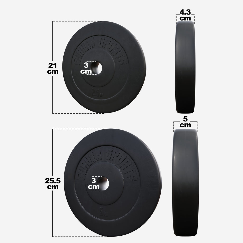 Vinilinių svorių diskų rinkinys 30 kg 30 mm