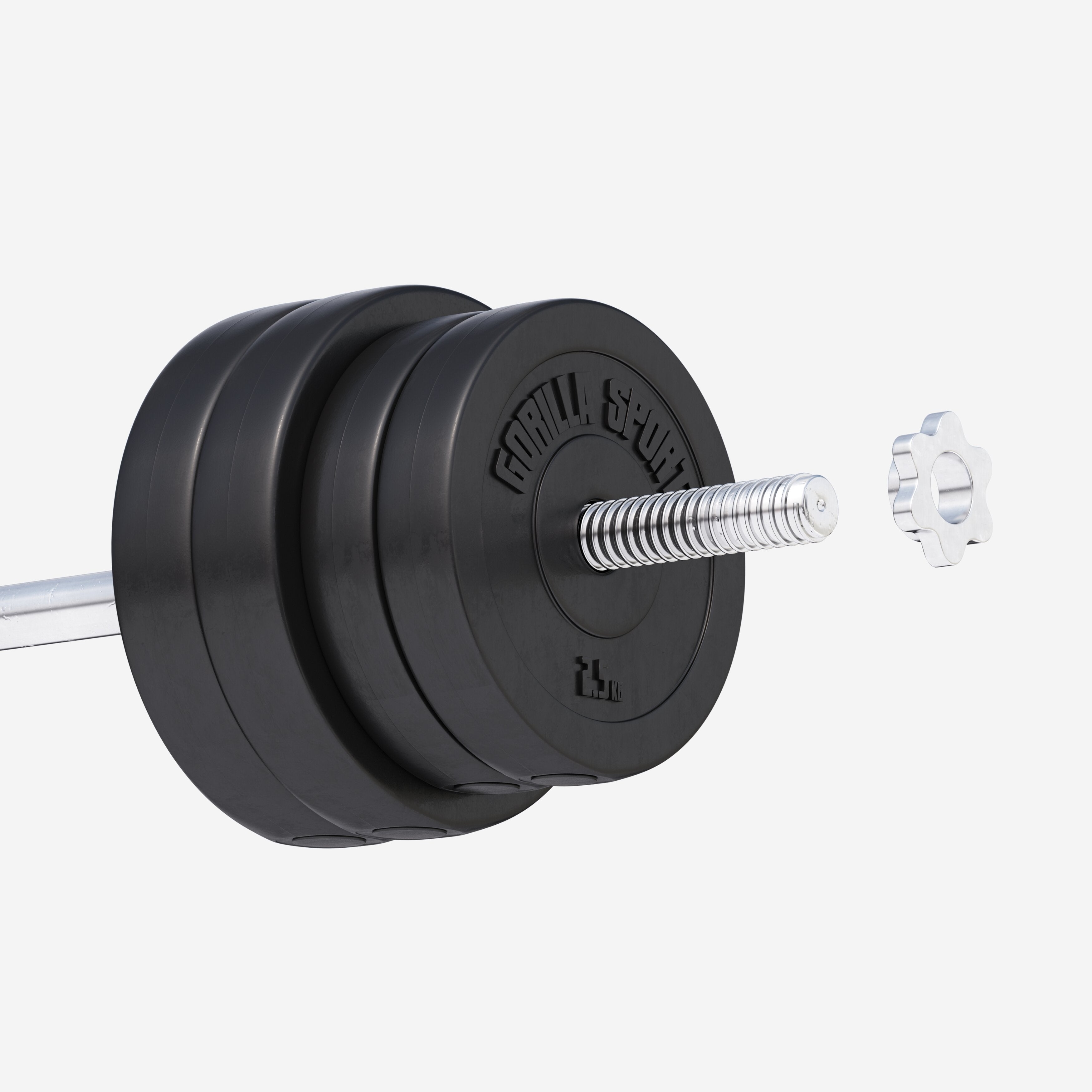 Vinilinių svorių diskų rinkinys 30 kg 30 mm