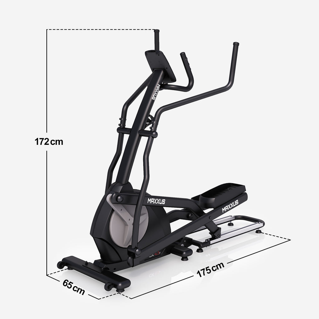 MAXXUS CX 4.3f, sulankstomas elipsinis treniruoklis, 51 cm žingsnio ilgis ir Bluetooth