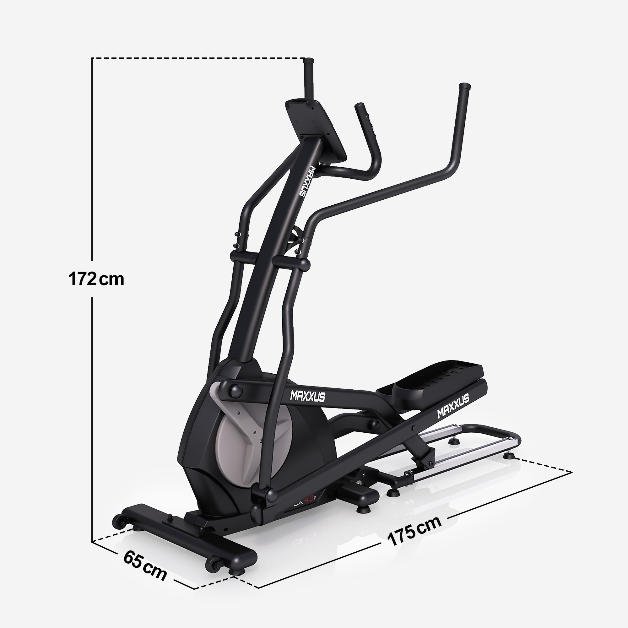 MAXXUS CX 4.3f, sulankstomas elipsinis treniruoklis, 51 cm žingsnio ilgis ir Bluetooth