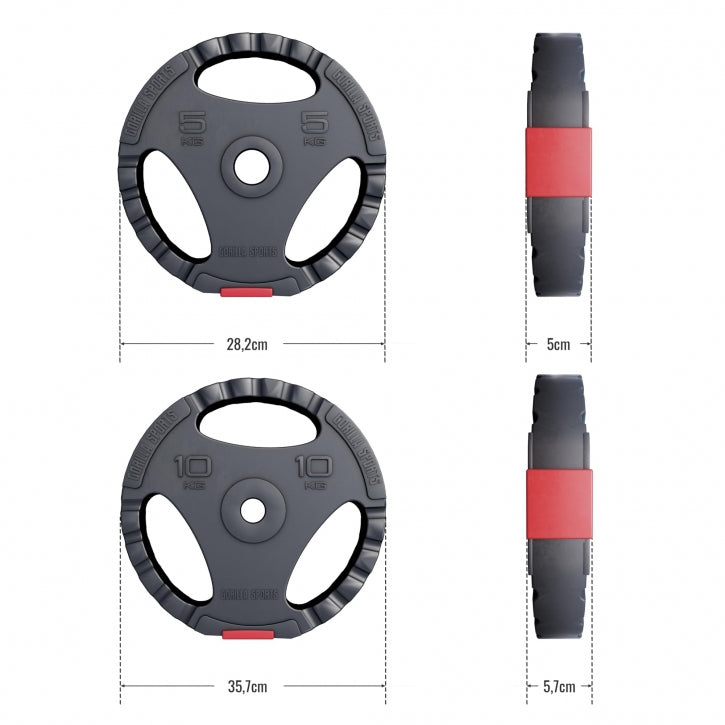 Tri Grip viniliniai svorio diskai 30 kg 30 mm