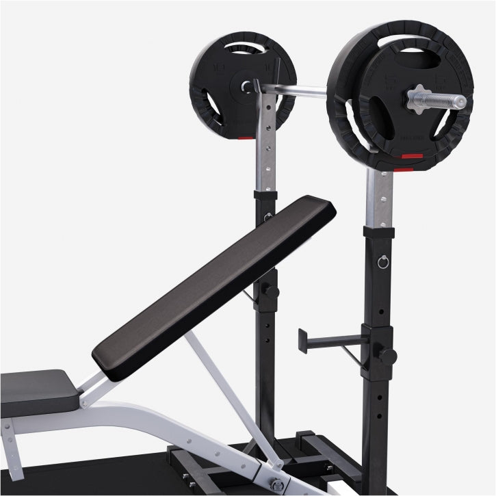 Reguliuojamas svorio suolelis + 100 kg štangos komplektas