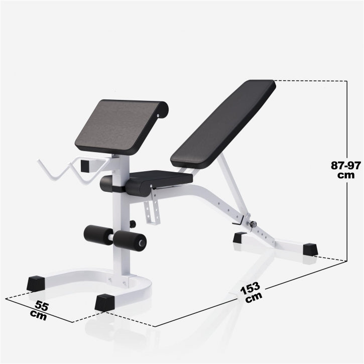Reguliuojamas svorio suolelis + 100 kg štangos komplektas