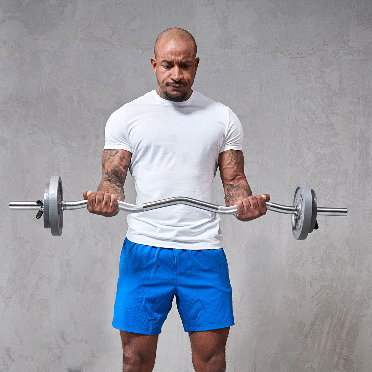 EZ bicepso grifas 120 cm su spyruokliniais užraktais