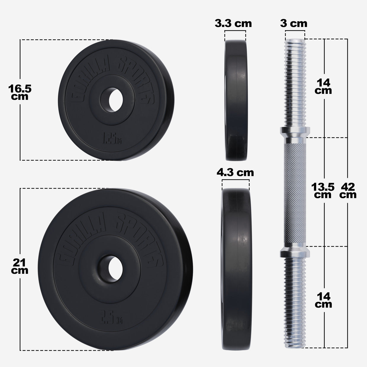 Reguliuojamas vinilinių hantelių rinkinys 20 kg