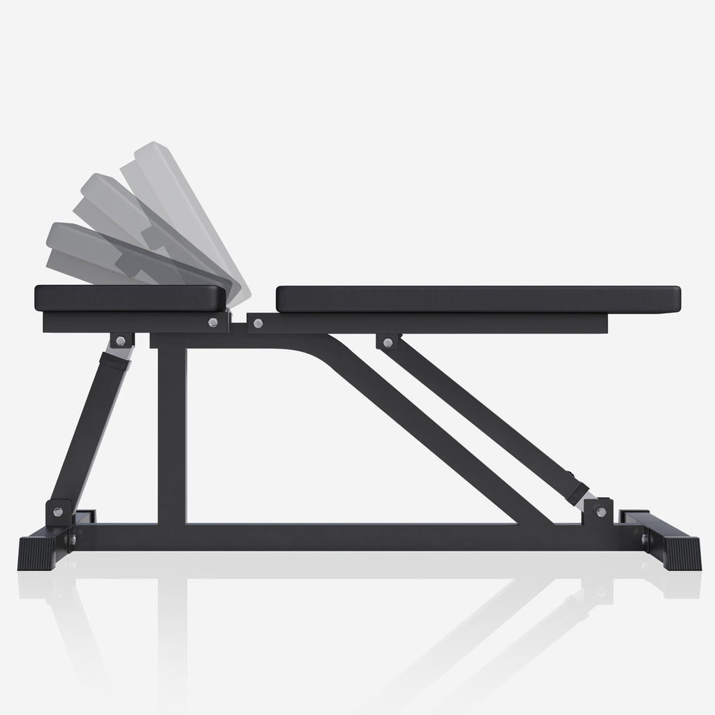 Reguliuojamas nuožulnus suoliukas max 200 kg, Black Edition