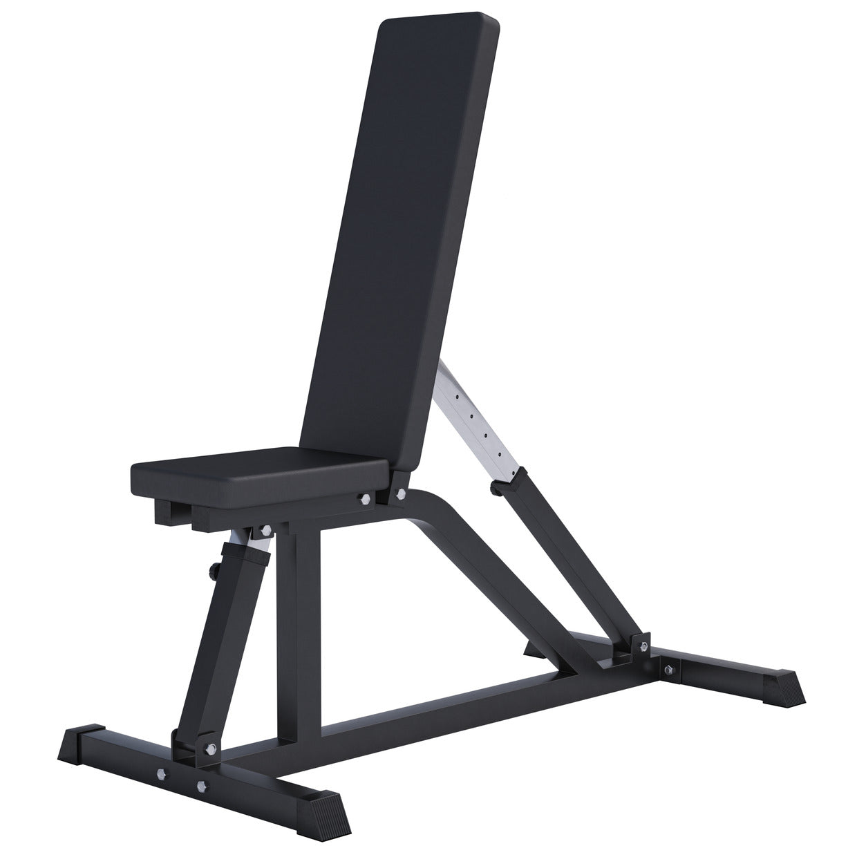 Reguliuojamas nuožulnus suoliukas max 200 kg, Black Edition