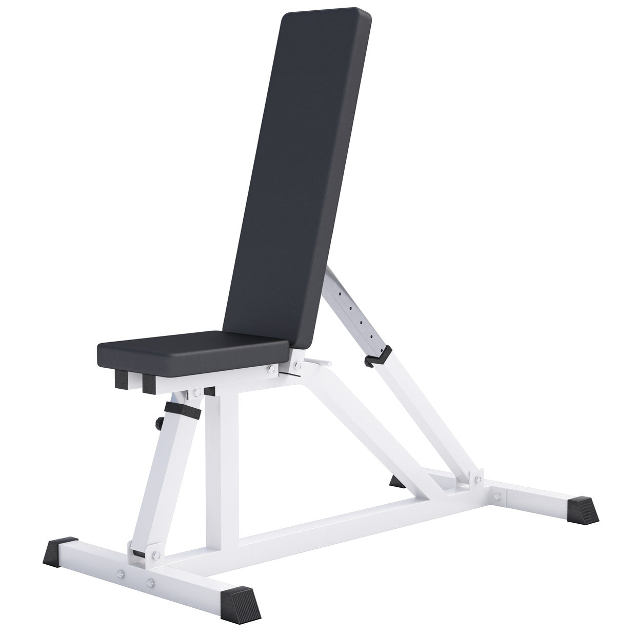 Reguliuojamas nuožulnus suoliukas max 200 kg, baltas