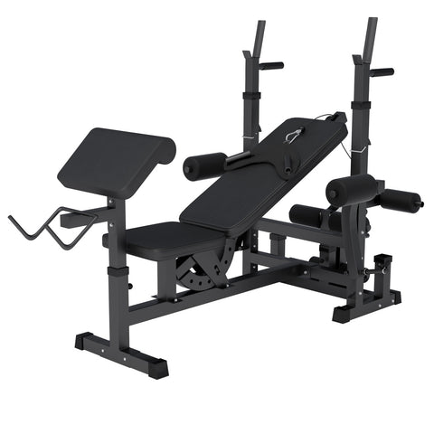 Reguliuojamas daugiafunkcis suoliukas max 280 kg, Black Edition