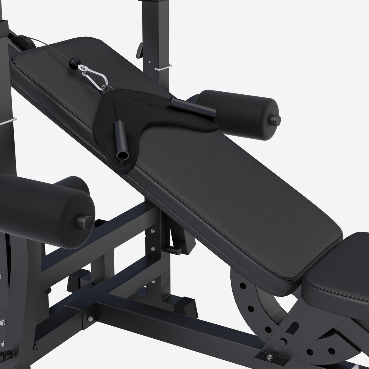Reguliuojamas daugiafunkcis suoliukas max 280 kg, Black Edition